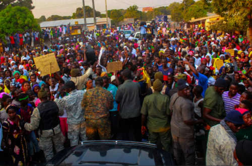 Anterior campanha presidencial de Sonko. Foto do Pastef.