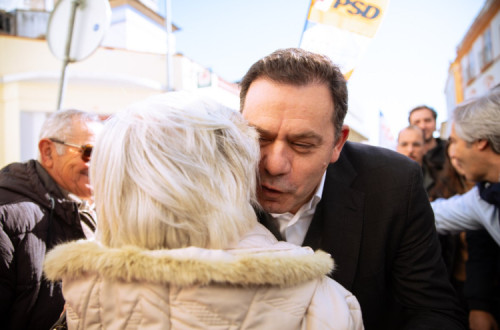 Luís Montenegro em campanha eleitoral
