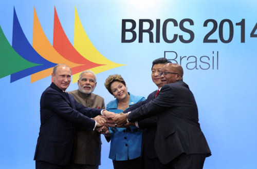 Dirigentes dos BRICS na Cimeira de 2014.