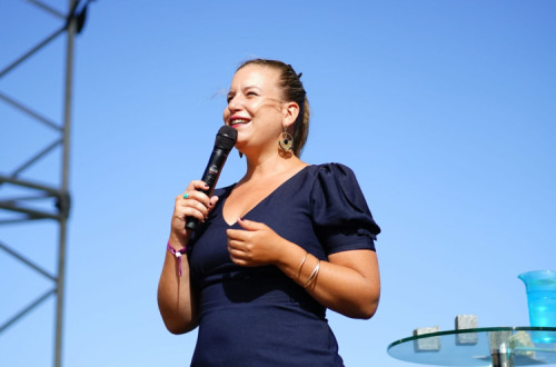 Mathilde Panot, líder palamentar da França Insubmissa.