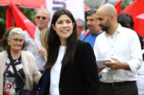 Mariana Mortágua na Feira da Senhora da Hora