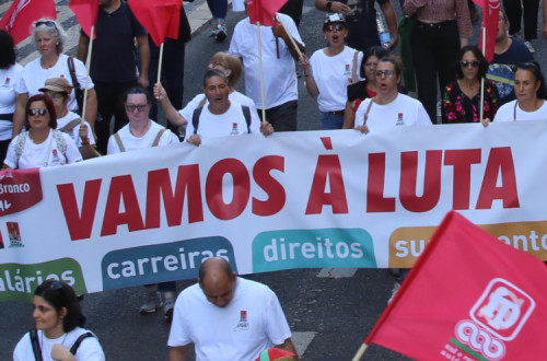 Manifestação de trabalhadores da função pública