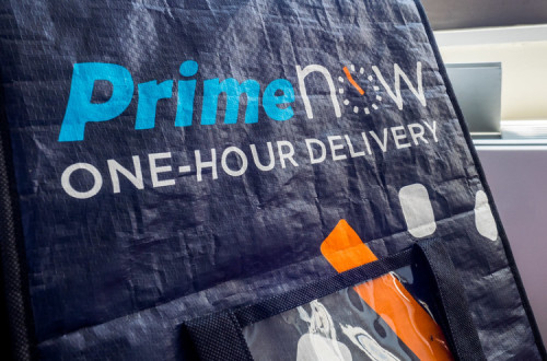 Saco de distribuição da Prime Now.