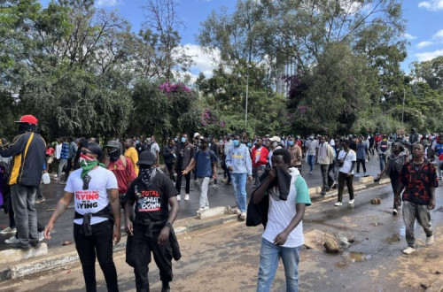 Protestos no Quénia.