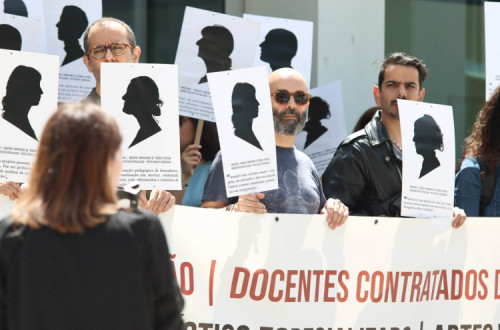 Manifestação de professores do ensino artístico