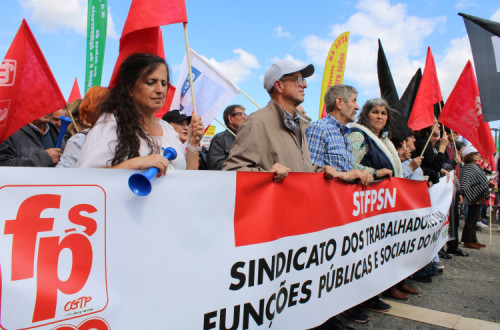 Manifestação da Frente Comum