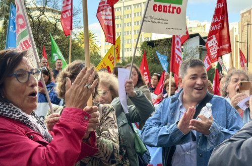 Trabalhadores da Função Pública na manifestação