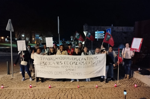 Trabalhadores das cantinas de Cascais.