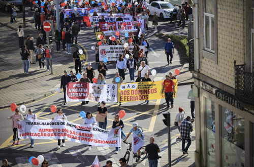 Manifestação de trabalhadores no Porto
