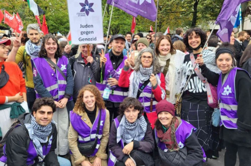 Manifestação da Voz Judaica pela Paz Justa no Médio Oriente.