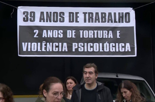 Trabalhadores da Temasa concentraram-se à porta da empresa