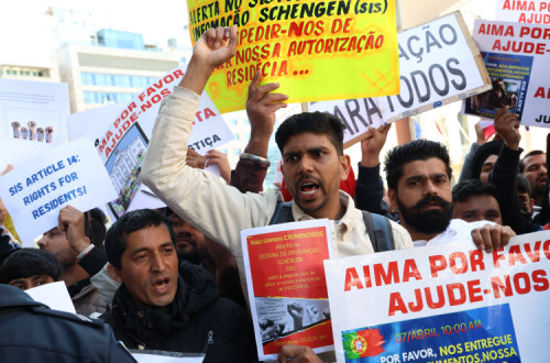 Manifestação de imigrantes