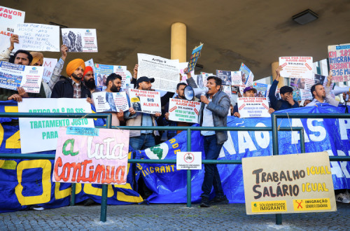Manifestação de imigrantes