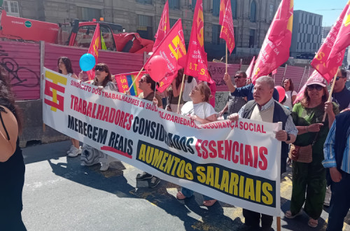 Manifestação dos trabalhadores das IPSS