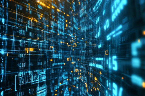 código digital, figuras e números