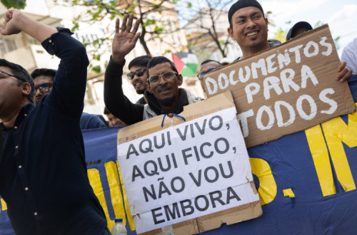 Manifestação de imigrantes no 1º de Maio