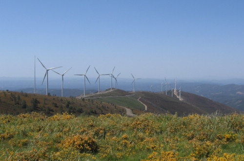 Parque eólico da Serra da Lousã.
