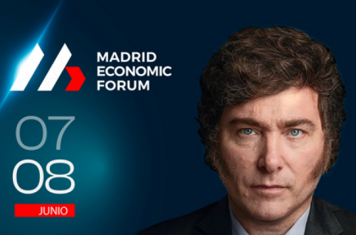 Milei e Madrid Economic Forum. Imagem de promoção.