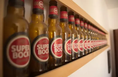 Garrafas de Super Bock.