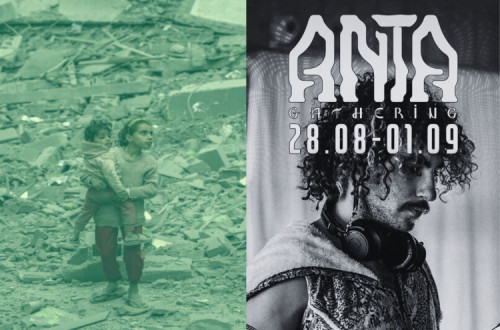 Crianças em Gaza e o ex-soldado israelita organizador do Anta.