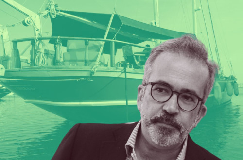 Paulo Rangel e um dos barcos da flotilha