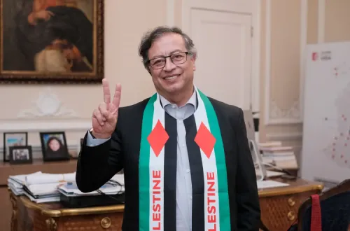 Gustavo Petro solidário com a Palestina.