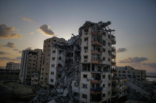 prédios destruídos na Cidade de Gaza