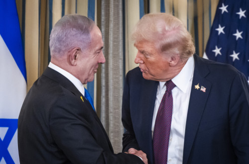Trump e Netanyahu na Casa Branca.