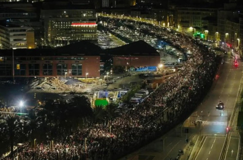 40.000 pessoas juntaram-se em Génova na saída da componente italiana da Flotilha.