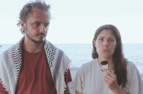 Miguel Duarte e Mariana Mortágua na Flotilha para Gaza.