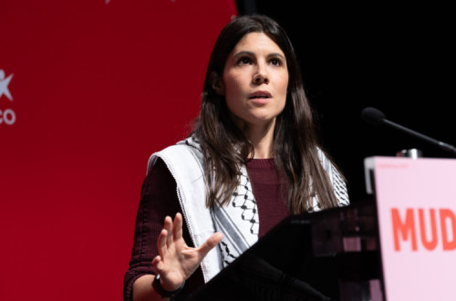 Mariana Mortágua na campanha das legislativas, maio 2025