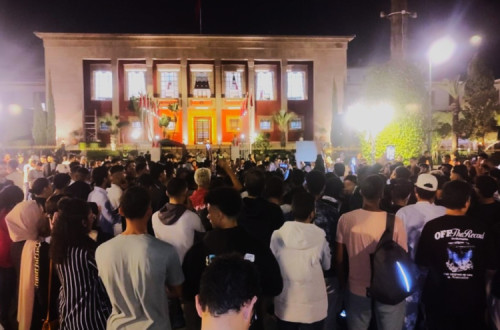 Manifestação da Gen Z 212 em Rabat.