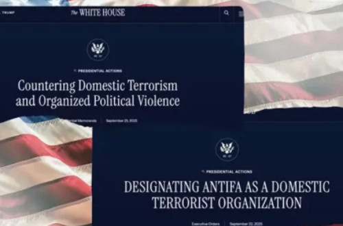 Montagem da página da Casa Branca.