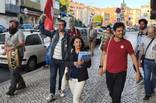 Bloco em campanha em Agualva 