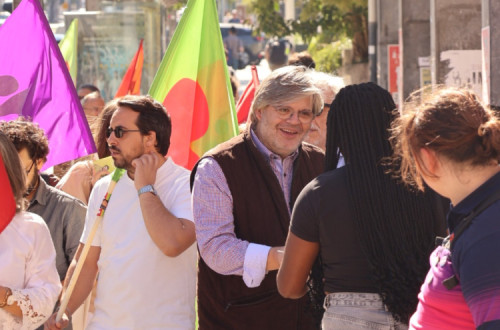 João Martins em campanha nas ruas de Gaia