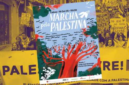 cartaz da Marcha pela Palestina