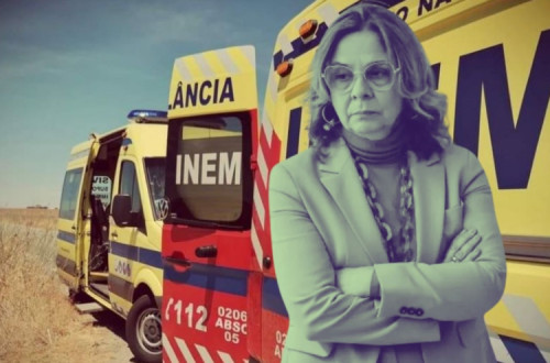 Ana Paula Martins e ambulâncias do INEM
