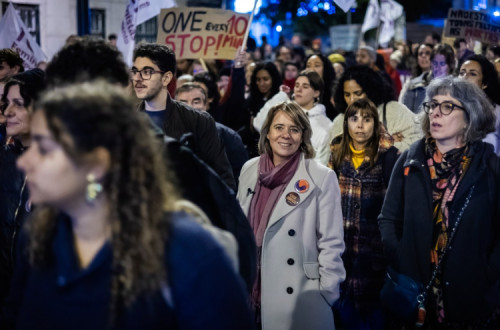 Catarina Martins na Marcha pelo fim da violência contra as mulheres