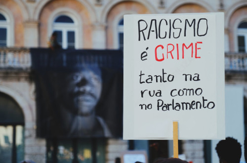 Manifestação após o assassinato racista de Bruno Candé