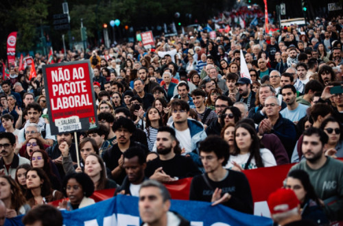 Manfestação contra o pacote laboral