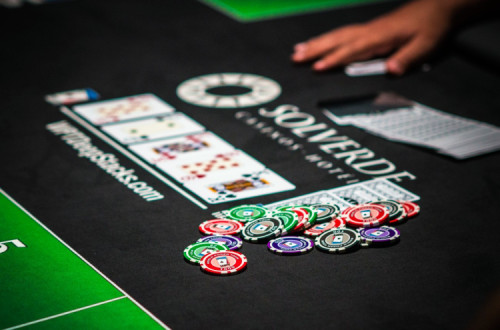 Mesa de jogo no casino da Solverde. 