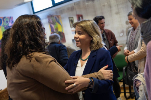 Catarina Martins na associação Presença Feminina, no Funchal