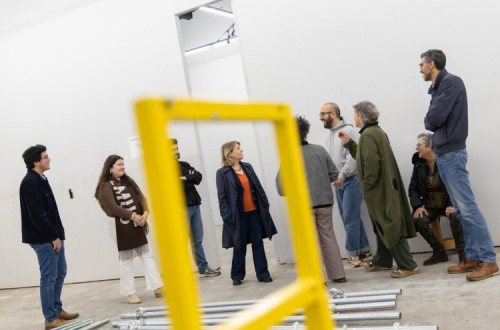 Catarina Martins no espaço cultural Vaga, em Ponta Delgada