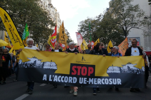 Agricultores franceses contra o tratado UE/Mercosul