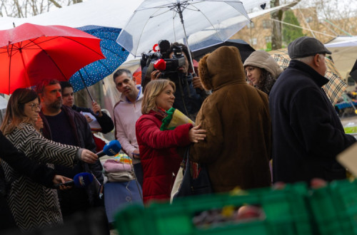 Catarina Martins na feira da Senhora da Hora