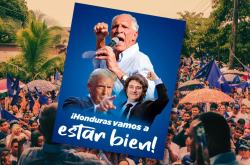 Cartaz publicado pelo candidato Nasry Asfura