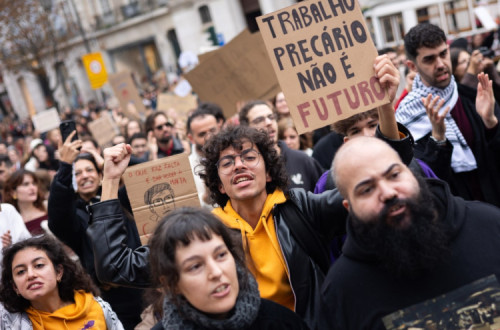 manifestação da greve geral em Lisboa