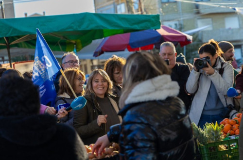 Catarina Martins na feira de Espinho