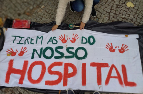 Ação de campanha do Bloco de Esquerda em defesa do Hospital de São João da Madeira