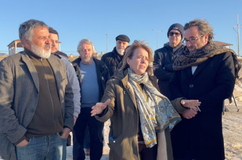 Catarina Martins na Praia da Cova Gala
